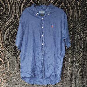 Polo by Ralph Lauren Men's Navy Button Down Shirt